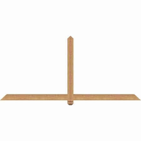 Ekena Millwork Eugene Smooth Timber Gable Bracket, Western Red Cedar, 84"W x 38"H x 3 1/2"D x 3 1/2"F, 11/12 Pitch GBW084X38X0404EUG00SWR
